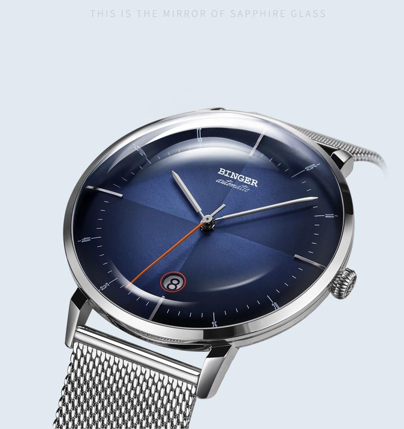 Binger Swiss Chronograph Quarz Watch Men B 1163 – Binger Store India