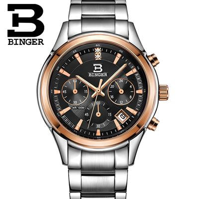 Binger Swiss Mechanical Luxury Gold Men Watch B 5055 – Binger Store