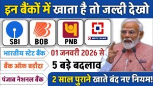 SBI, PNB और BOB खाताधारकों के लिए बड़ी खबर! 01 जनवरी 2026 से लागू होंगे RBI के 4 नए नियम